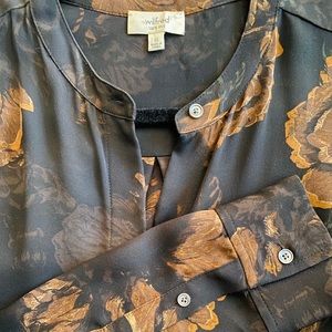 Aritzia Wilfred Silk Button-Up Shirt Dress